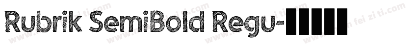 Rubrik SemiBold Regu字体转换